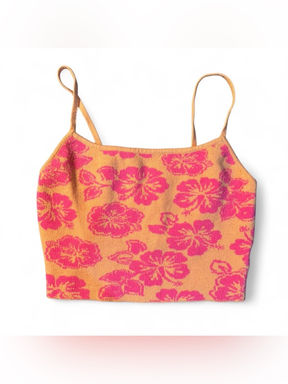 L.A. Hearts Floral Cami Tank Top - Orange & Pink